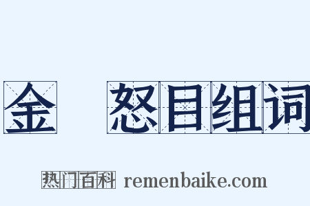 金剛怒目组词是什么意思的图片